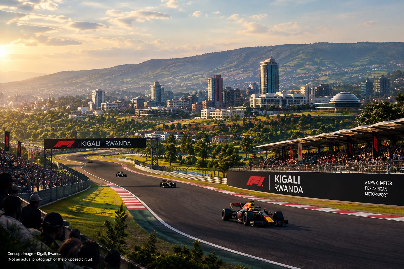 Composed image of the race circuit